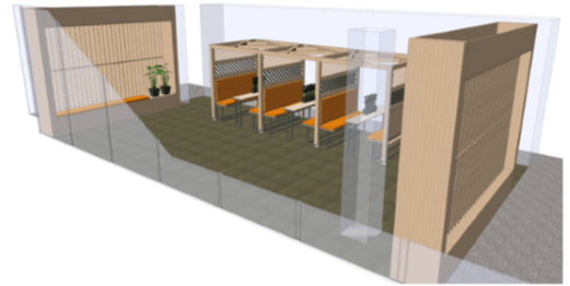 Render of our flexible space for spinningfields