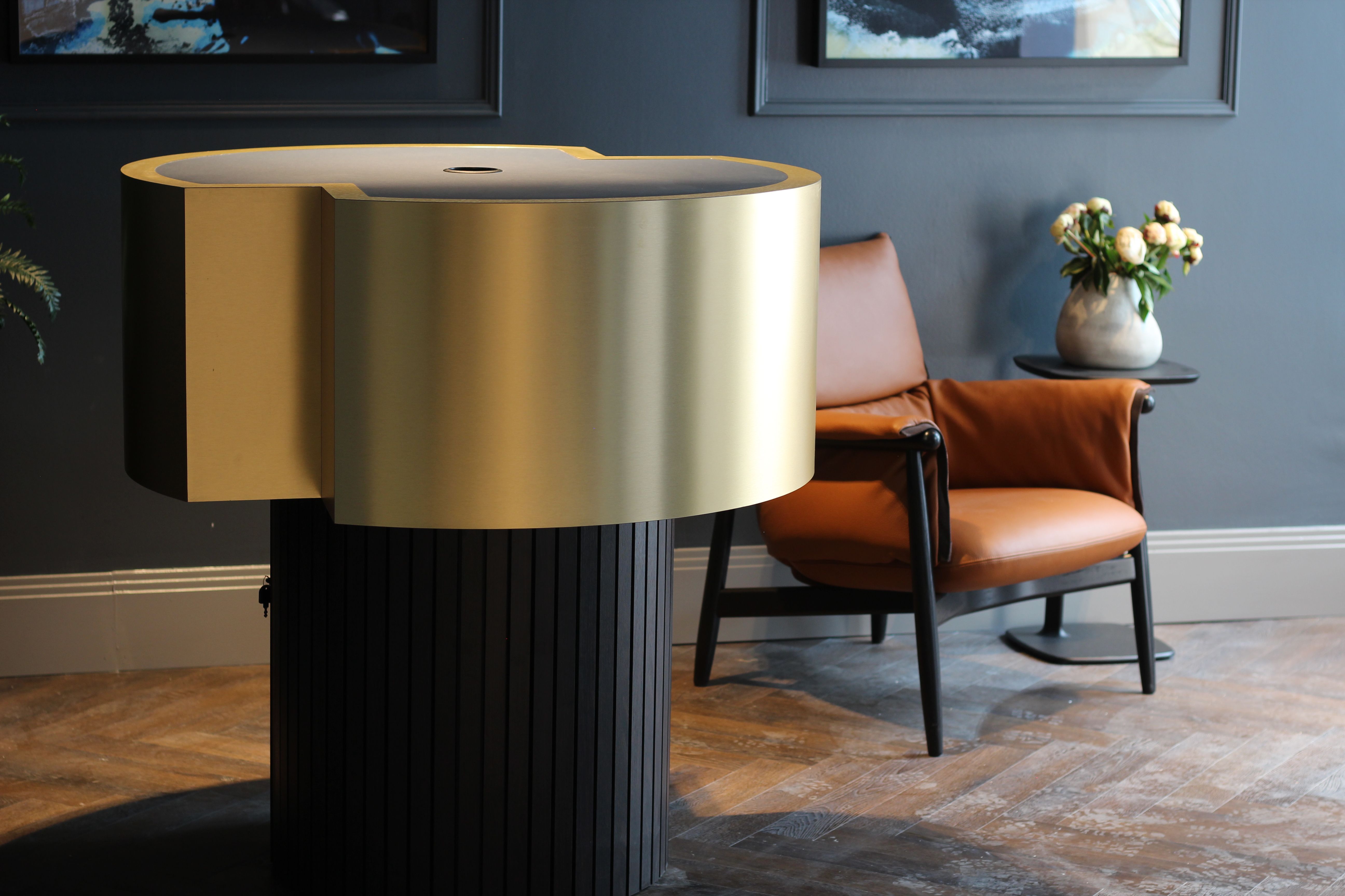 Brook House origin reception counter manufactured at Bridgewater Laminates