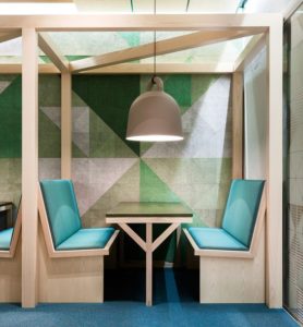 Original concept for the bespoke office zoning space in manchester